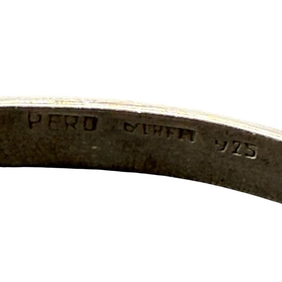 VTG 925 Sterling Silver South American Embossed Bangle Bracelet Timeless - Picture 2 of 5